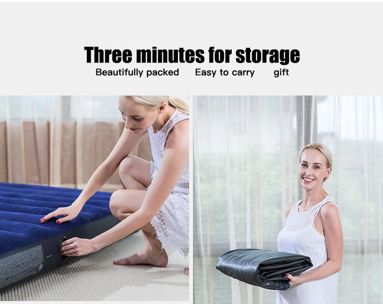 2025 Outdoor Convenience Folding Air Mattress Bed Double Size Camping Beach Mattress Pvc Camping Mattress Self Inflating details