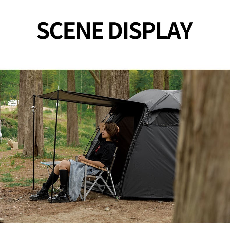 Outdoor 210t Anti Tear Seams Dome Ball Tent Waterproof Windproof Hiking Beach Layer Black Out Camping Clamping Tent Black Tent manufacture