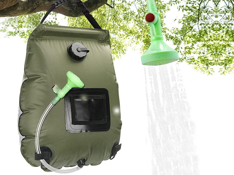 20l Hanging Shower Tote Bag Pvc Portable Outdoor Travel Solar Camping Shower Bag With Removable Hose Switchable Shower Head manufacture