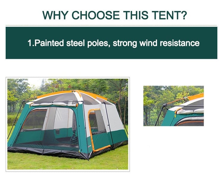 China Suppliers Luxury Large Size Wind Resistant Outdoor Family Camping Hexagonal Beach Tent for Camping Hiking supplier