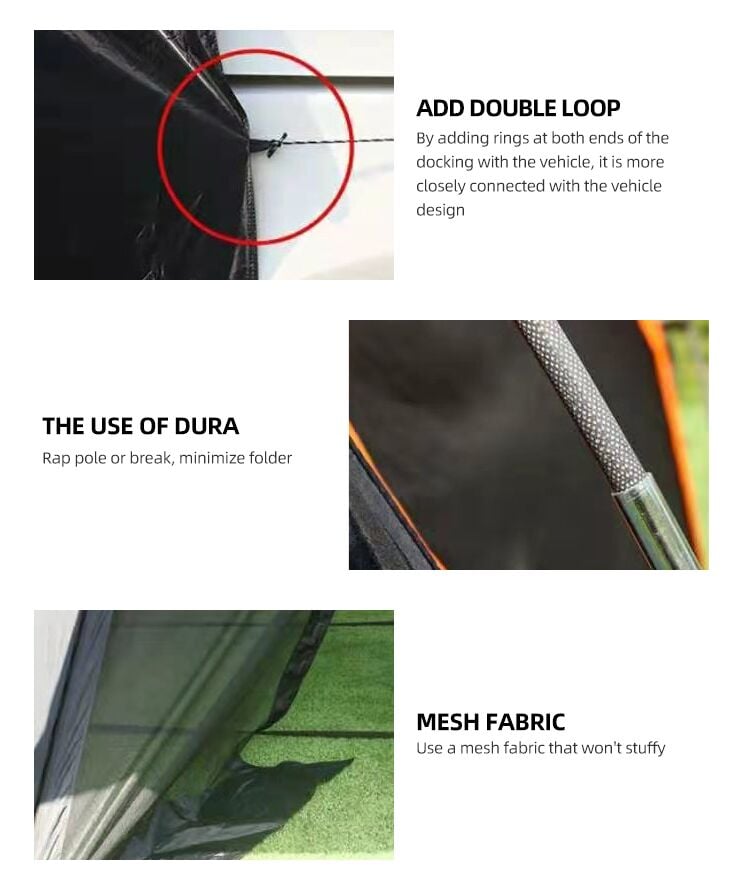 Hot Sell High Quality Home Portable Glamping Waterproof Truck Outdoor Car Rear Suv Camping Tent Awning supplier
