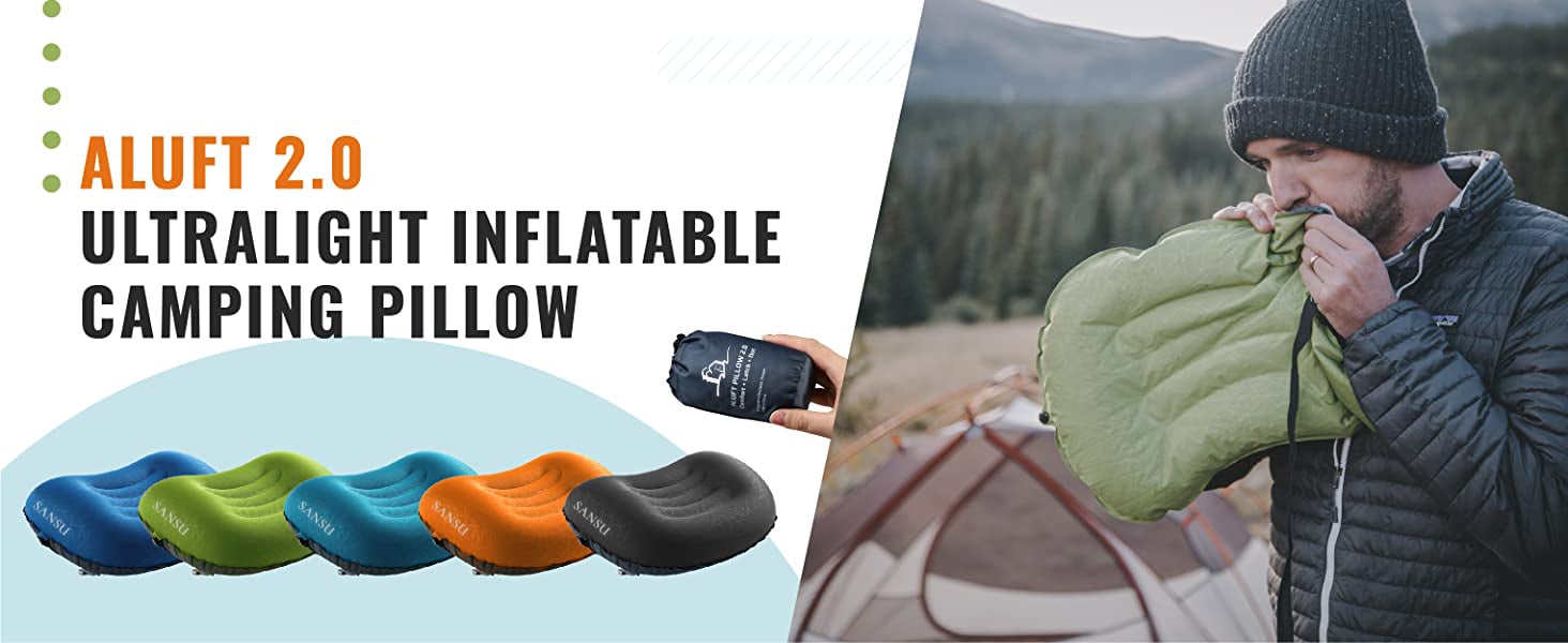 Ultralight Inflatable Camping Travel Pillow Compressible Waterproof Outdoor Pillows for Sleeping Woven TPU Fabric Air 4 Season supplier