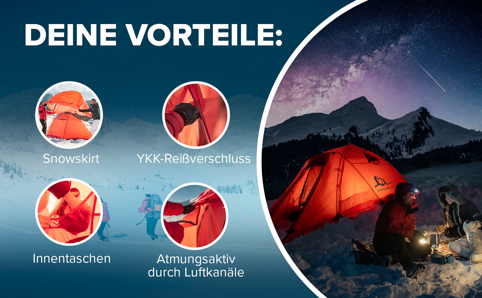 2 People 4 Season Leichtes Pest Control Waterproof Zelt Camping Hunting Fishing Mountaineering Carpas Snow Ultralight Tent factory