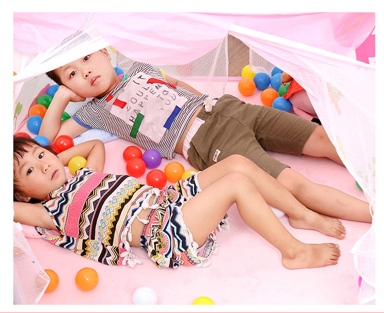 product indoor and outdoor use foldable children hexagon dream tent bed for kid play castle yurt playhouse cartoon cute-5
