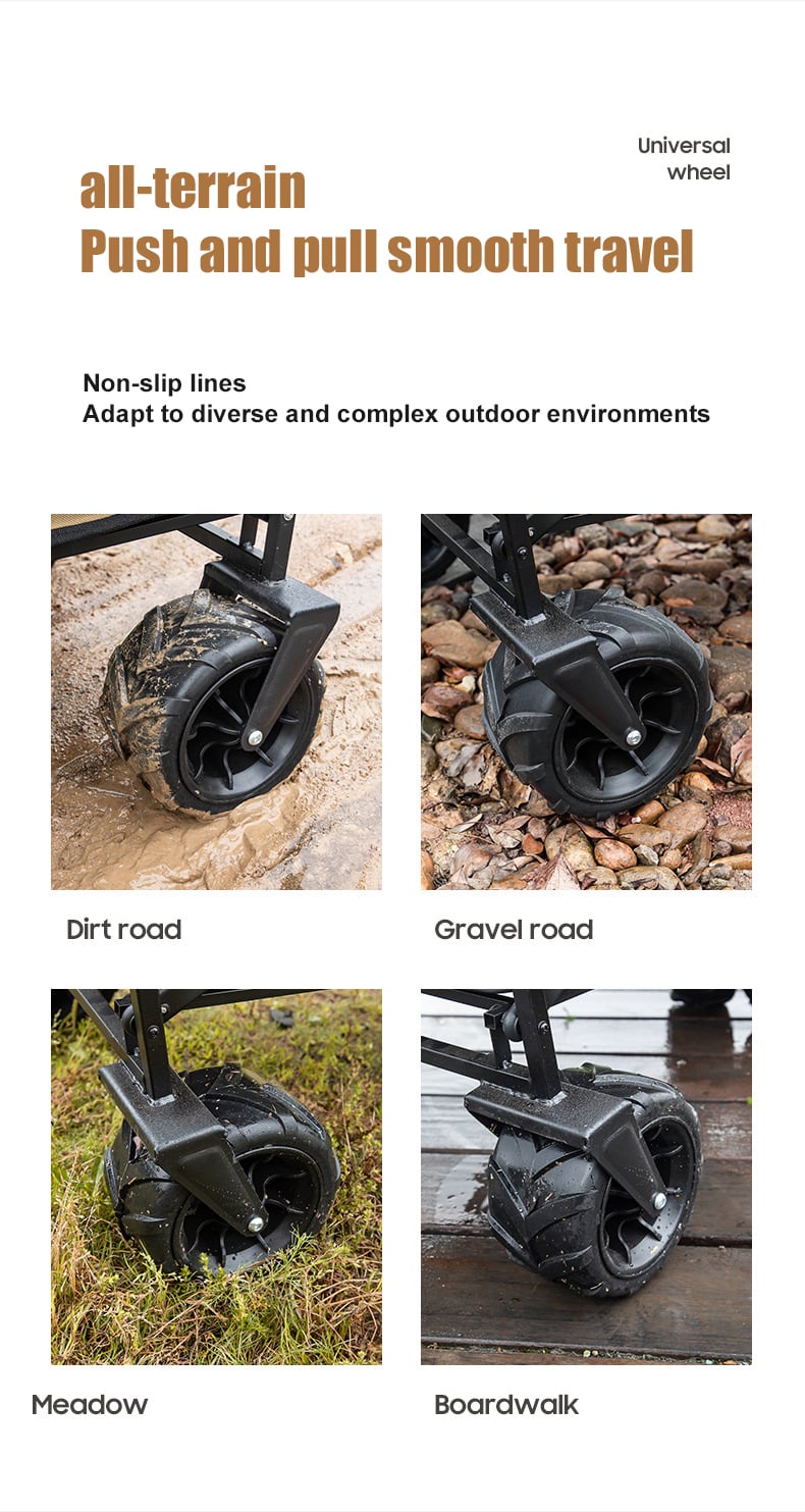 Portable Beach Trolle Utility Collapsible Folding Wagon Cart Outdoor Folding Camping Trolley Cart Foldable Garden Wagon 4 Wheel factory