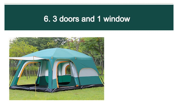 China Suppliers Luxury Large Size Wind Resistant Outdoor Family Camping Hexagonal Beach Tent for Camping Hiking factory