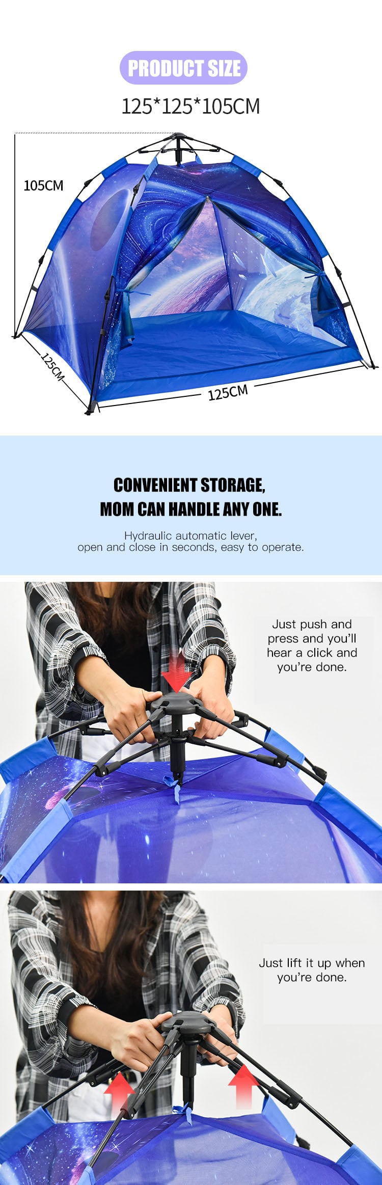 Professionally Foldable Outer Space Hot Sale Tent for Kids Birthday Outdoor Kids Tent Play House Indoor Play Tent Kids supplier