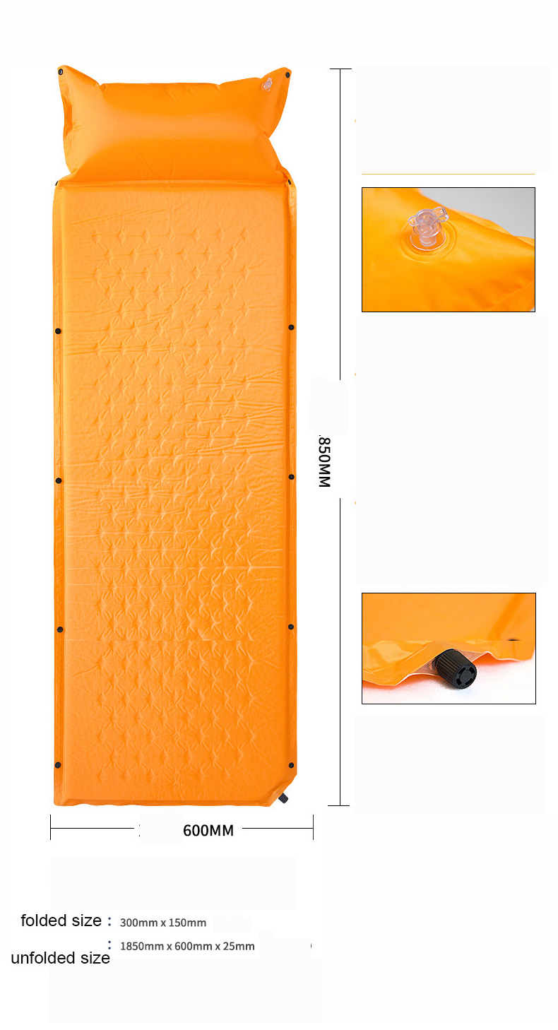 Sleeping Camping Trekking Mat with Pillow Mattress Self Inflating Pad Portable Waterproof Bed Lightweight factory