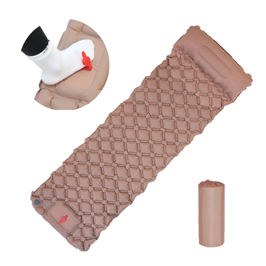 Ultra-Lightweight 40D Nylon Waterproof Hiking Camping Mat Easy Fold Inflatable Air Mattress Pillow Outdoor Sleeping Pad supplier