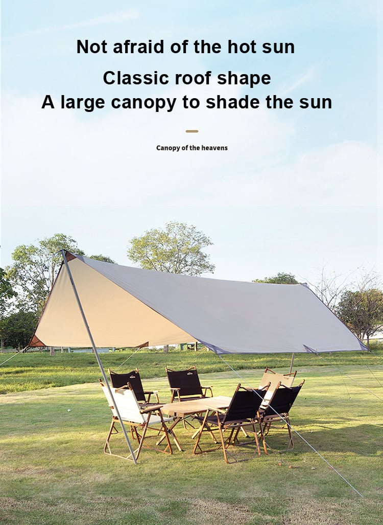 Waterproof Portable Tarp Multifunctional Outdoor Camping Traveling Awning Backpacking Tarp Shelter Rain Tarp factory