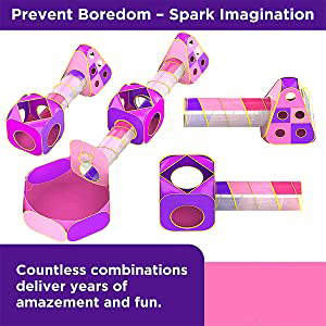 Playhouse Popup Tent Canopy Girls Boys Castle Hide N Side 5pc Kids Ball Pit Tents and Tunnels Play Tunnel Tent for Children supplier
