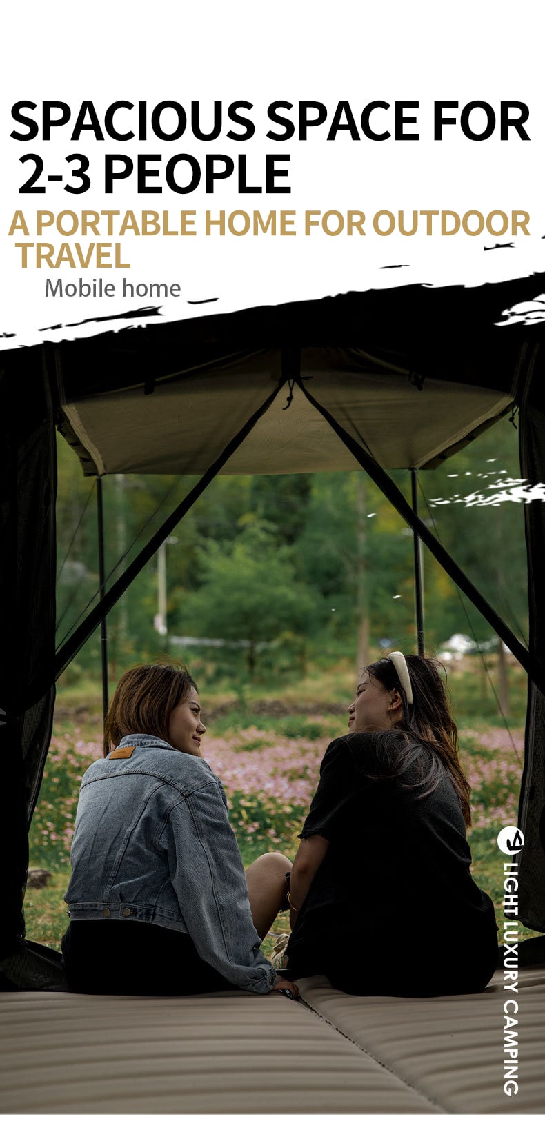 Outdoor 210t Anti Tear Seams Dome Ball Tent Waterproof Windproof Hiking Beach Layer Black Out Camping Clamping Tent Black Tent factory