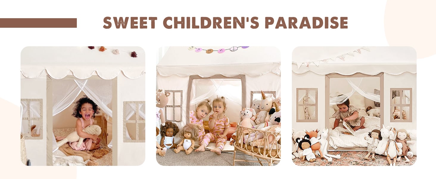 Children's Large Princess Castle Play Tent Indoor Toy Tents Kids House Princess Castle Kids Tent With Windows supplier