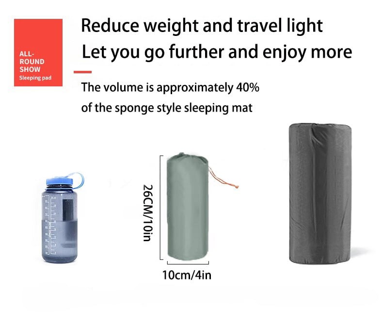 Ultra-Lightweight 40D Nylon Waterproof Hiking Camping Mat Easy Fold Inflatable Air Mattress Pillow Outdoor Sleeping Pad factory