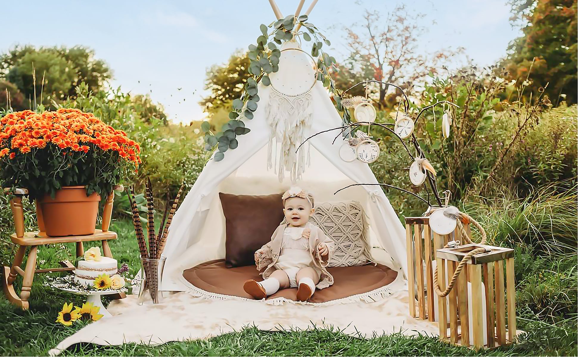 product natural cotton canvas children child toddler kids play tent house foldable indoor teepee tent for kids tipi tent for children-3