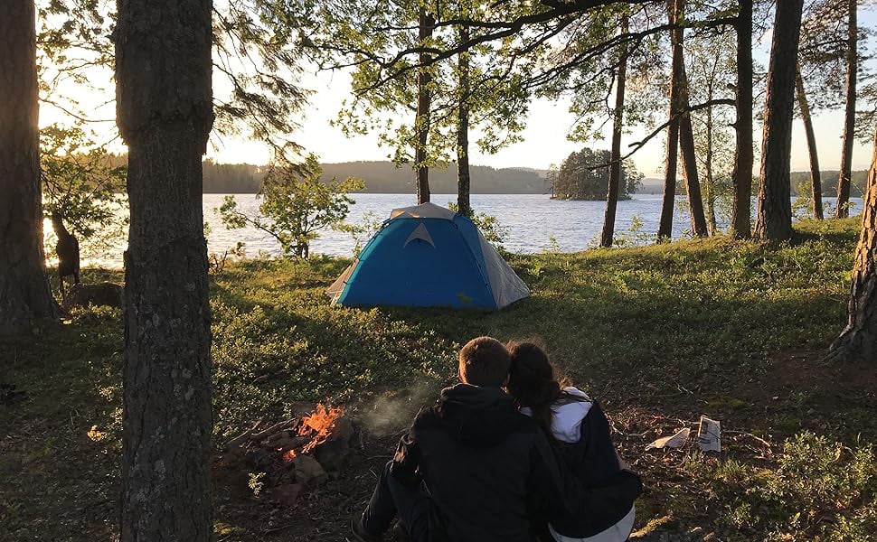 Waterproof 2 Compartments Ventilated Uv Protection Large 2 3 4 Person Outdoor Camping Pop up Tents With Awning details