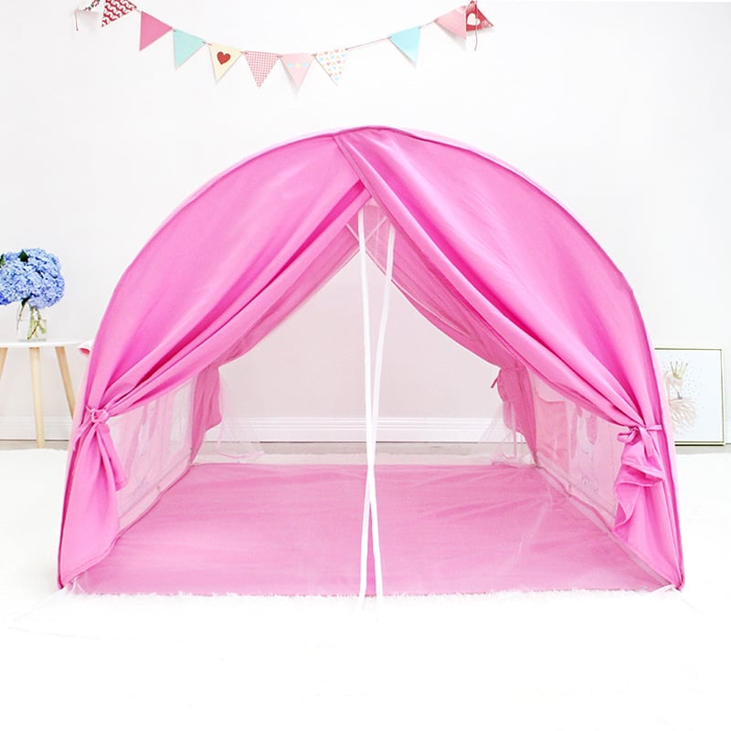 Factory Wholesale Convenient Installation of Foldable Pink Girl Princess Tent Bed Tent Children's Play Tent details