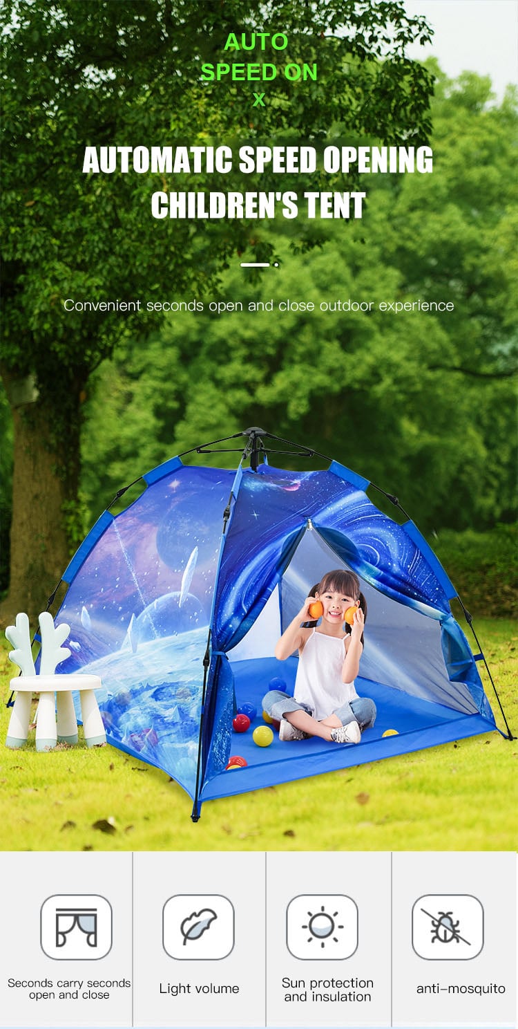 Professionally Foldable Outer Space Hot Sale Tent for Kids Birthday Outdoor Kids Tent Play House Indoor Play Tent Kids details