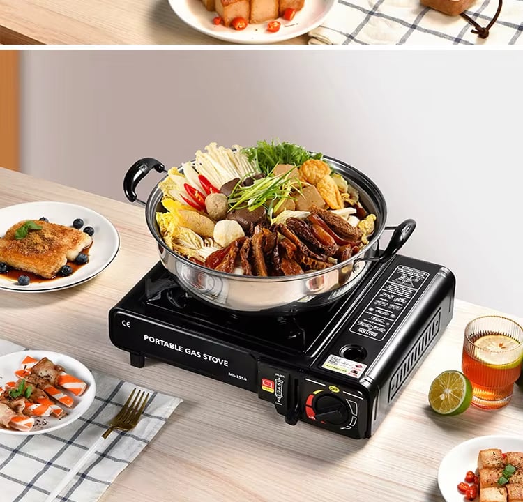 Wholesale Outdoor Stoves Cookers Gas Portable Magnetic Gas Stove Camping Accessories Hot Pot Cassette Stove for Travel Picnic supplier