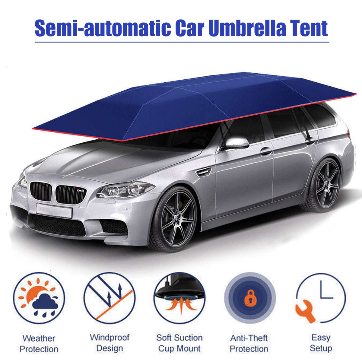 Good Quality Portable Top Roof Hail Uv protection Car Umbrella Automatic Car Covers Sun Shade Awning Tent Car Tent Umbrella factory