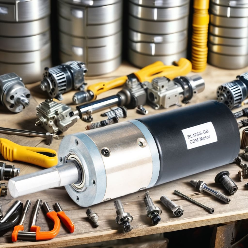 42mm Brushless Motor with Gearbox 12v 50rpm details
