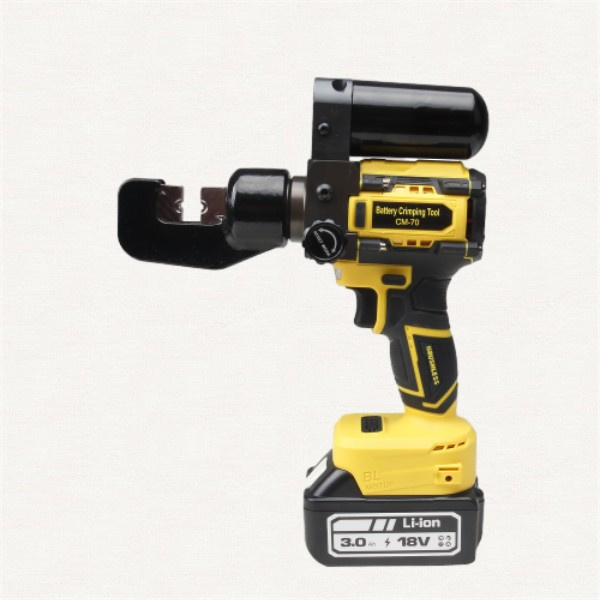 Say goodbye to hand cramps with a battery operated cable crimper