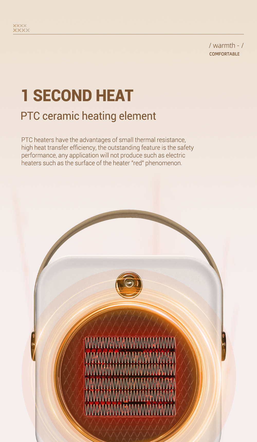 product jr desktop mini heater overheat protection 1000w portable element heating power saving electric air fan heater-6