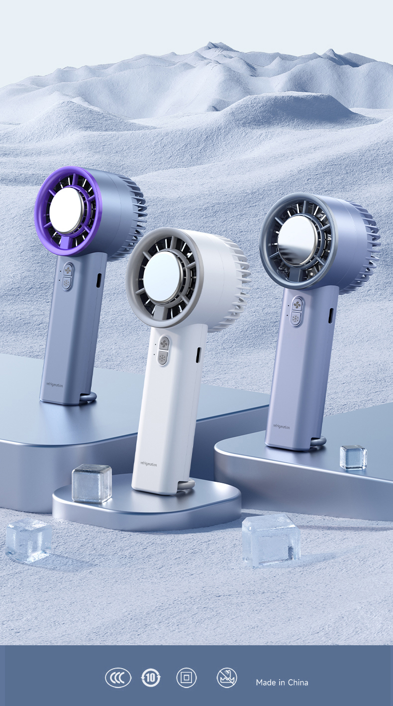 product mini electric fan portable ventilateur rechargeable cold compress air cooling turbo fan home camping outdoor mini cooling fan-0