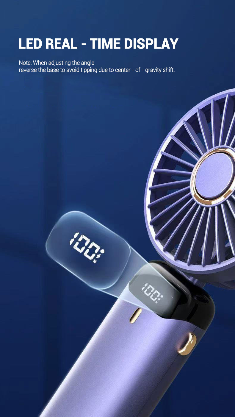Portable USB Rechargeable Mini Fan Foldable Hanging Neck Cooling Band Five-Speed Wind Wearable Pocket Fan for Household Use manufacture
