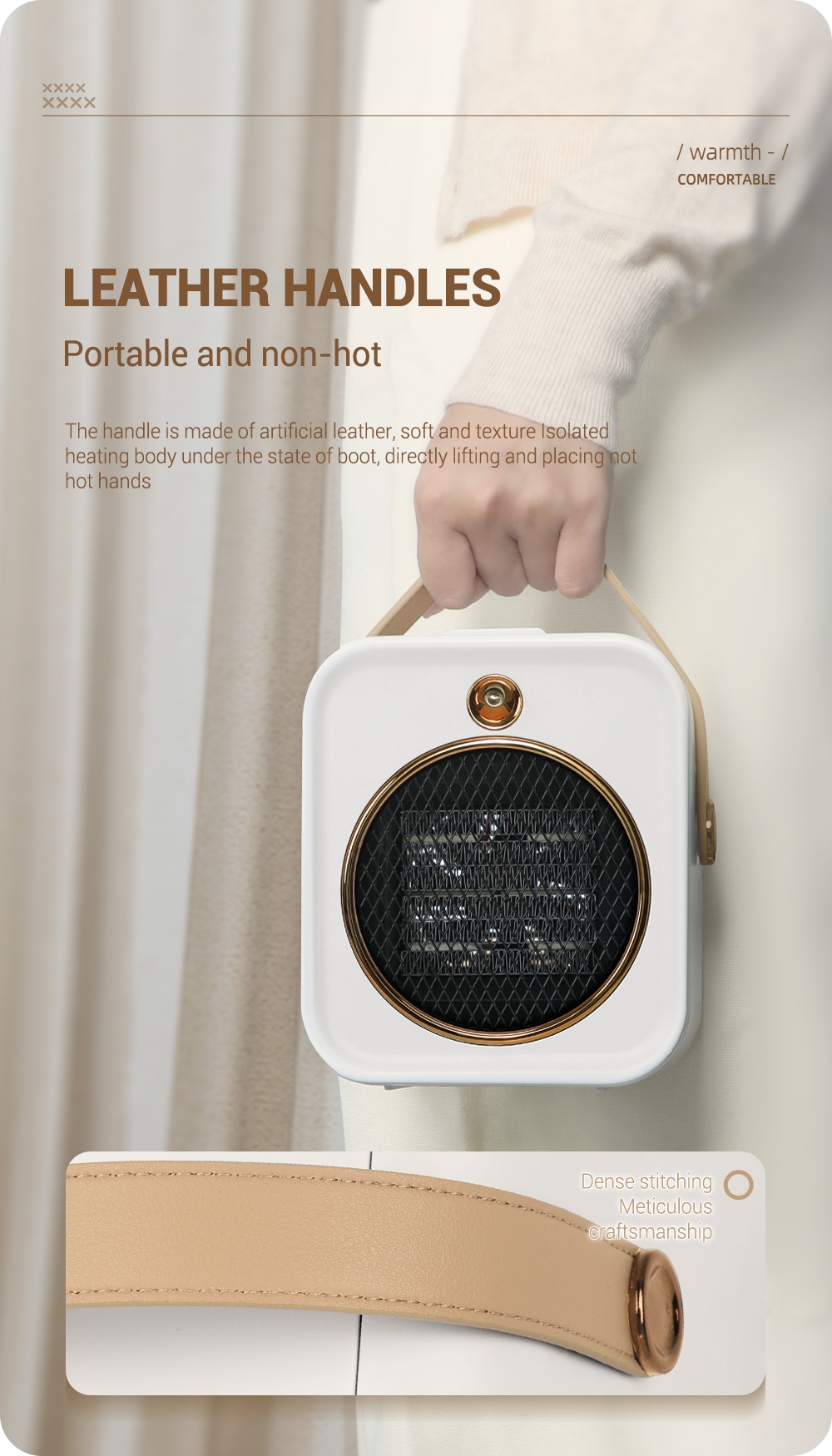 product jr desktop mini heater overheat protection 1000w portable element heating power saving electric air fan heater-9