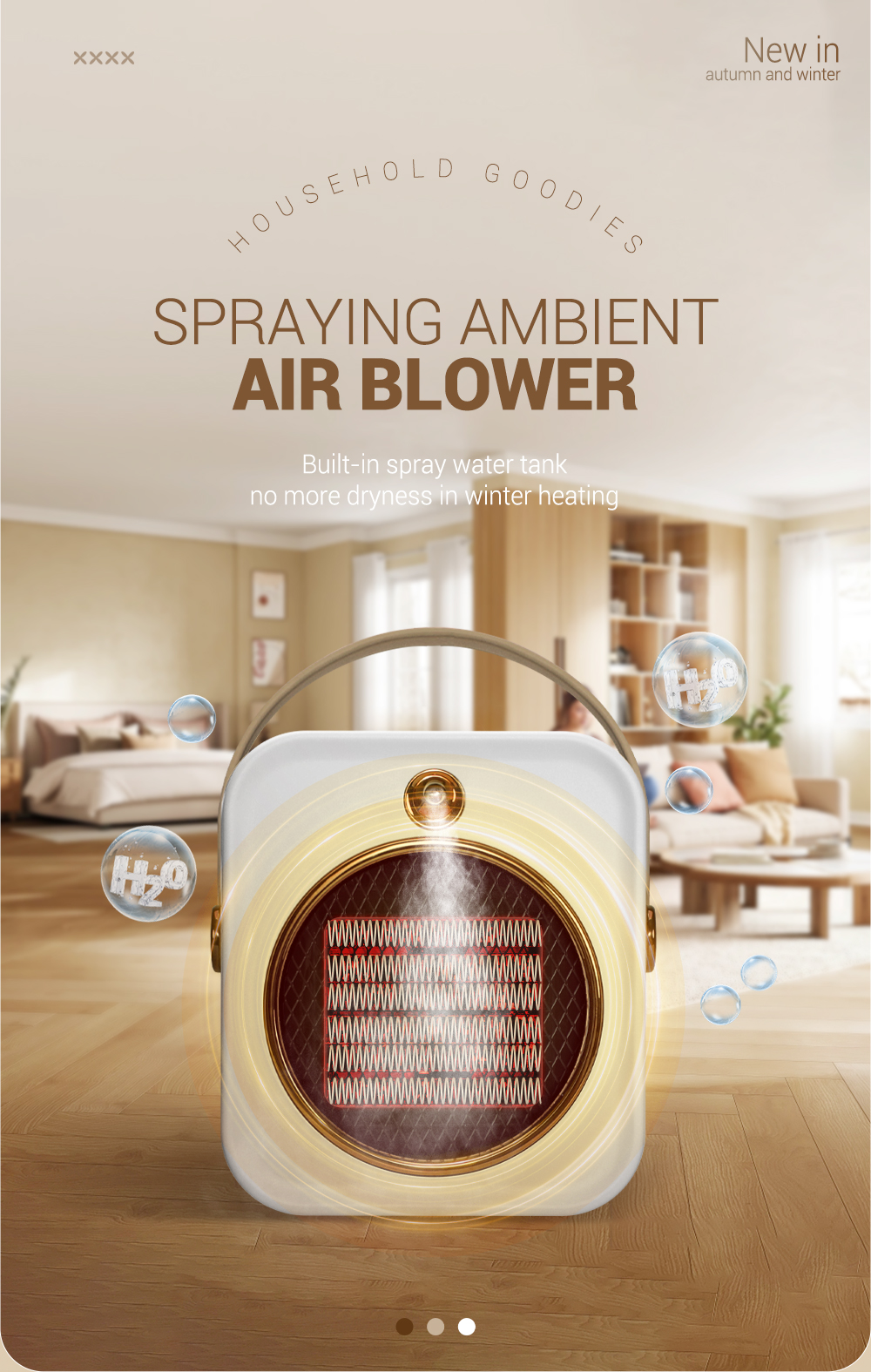 product jr desktop mini heater overheat protection 1000w portable element heating power saving electric air fan heater-1