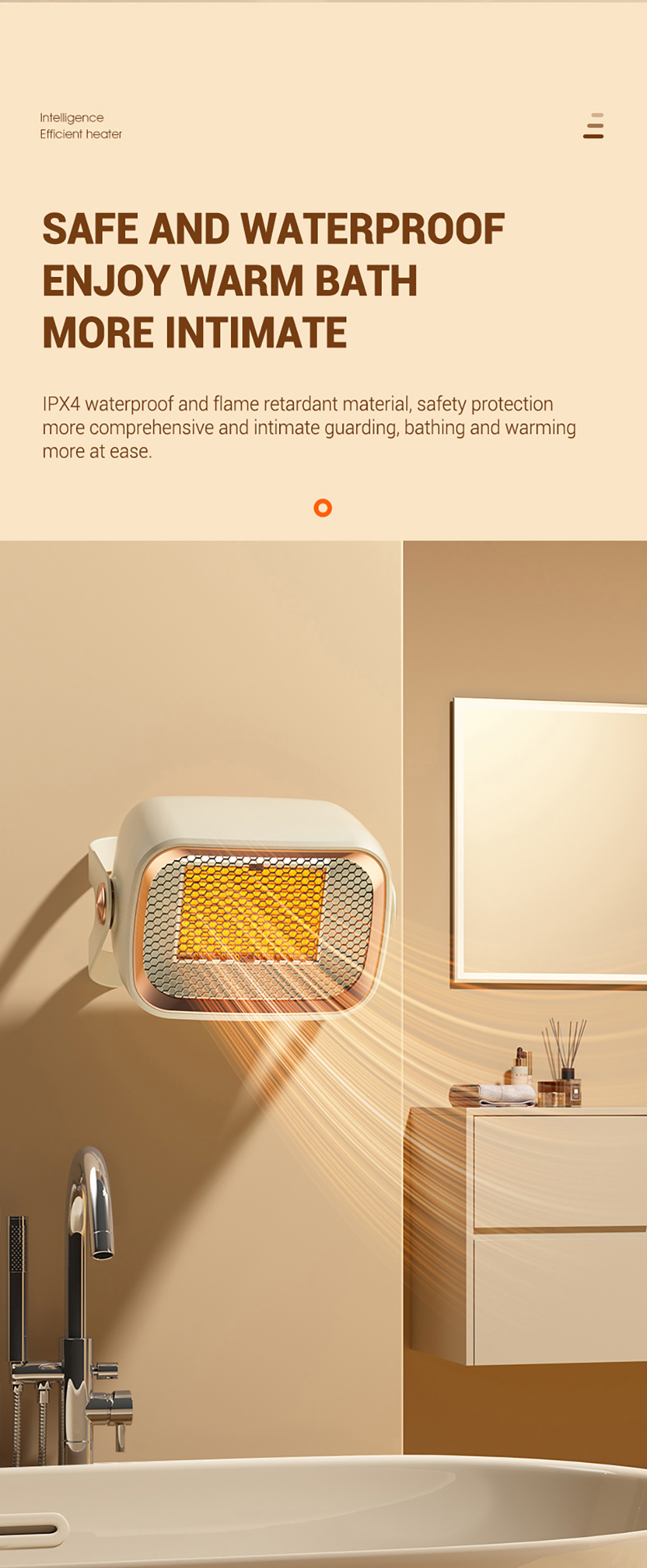 product factory direct 1200w electric heater wall mounted low energy desktop air ptc fan heater portable fan heater for winter home-5