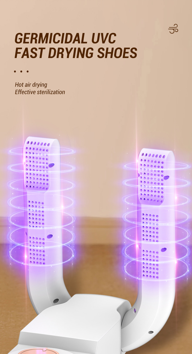 product 2025 shoe drying machine intelligent timer retractable uv shoe dryer electric ultraviolet sterilizer automatic boot shoe heater-2