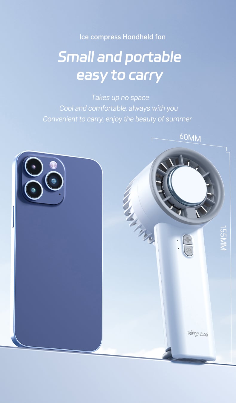 product factory wholesale rechargeable hand held fan 3 gears electric handheld fan with hook wearable turbine cooling mini ventilador-5