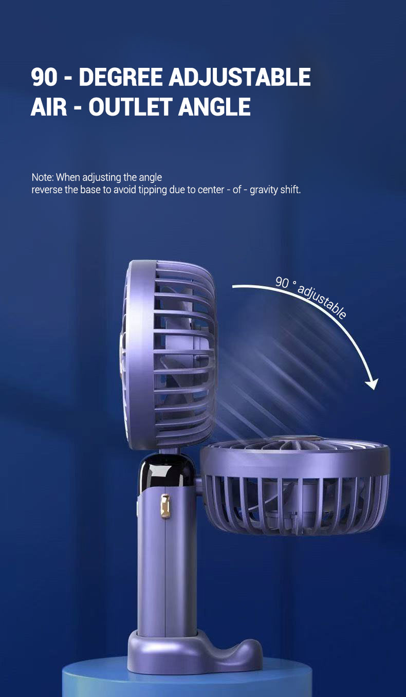 Portable USB Rechargeable Mini Fan Foldable Hanging Neck Cooling Band Five-Speed Wind Wearable Pocket Fan for Household Use details
