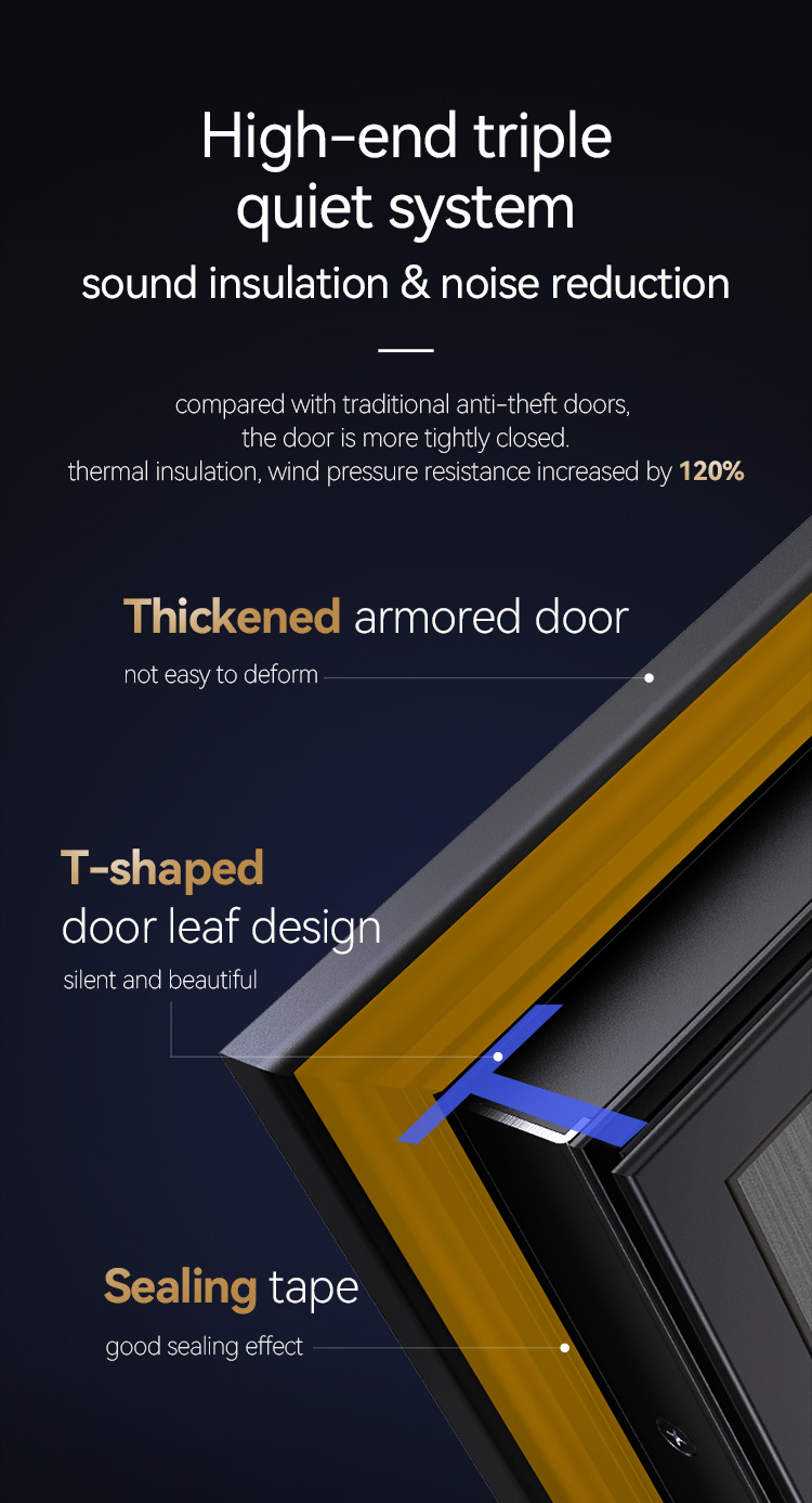 Modern Tenon M8 Aluminum Luxury Smart Door Factory Customizable Residential Main Entry Security Smart Door Wifi Control factory