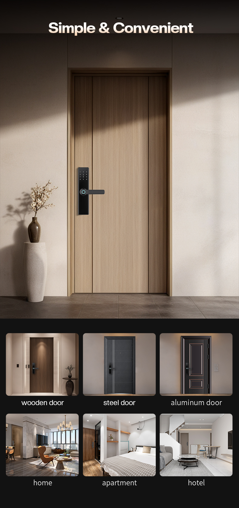 Tenon T09 Tuya Smart Digital Keyless Fingerprint Combination Handle Door Lock European Intelligent Electronic Locks With Pin supplier