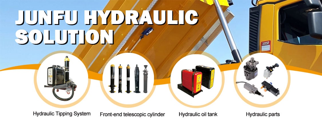 JunFu Manufacture Hydraulic Cylinders Telescopic Under Low Rider Hydraulic Cylinder for Truck Trailer factory