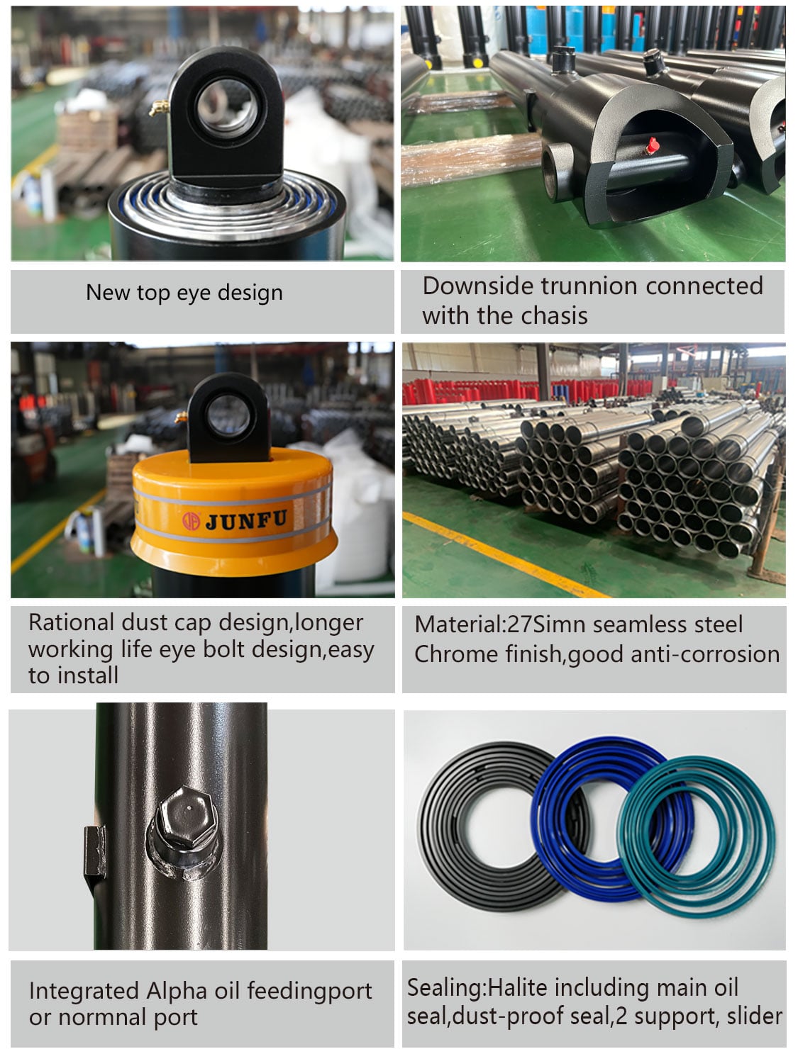 Factory Sales Front-end Telescopic Multi-stage Hydraulic Cylinders for Dump Truck and Trailer details