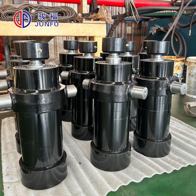 JunFu Manufacture Hydraulic Cylinders Telescopic Under Low Rider Hydraulic Cylinder for Truck Trailer manufacture