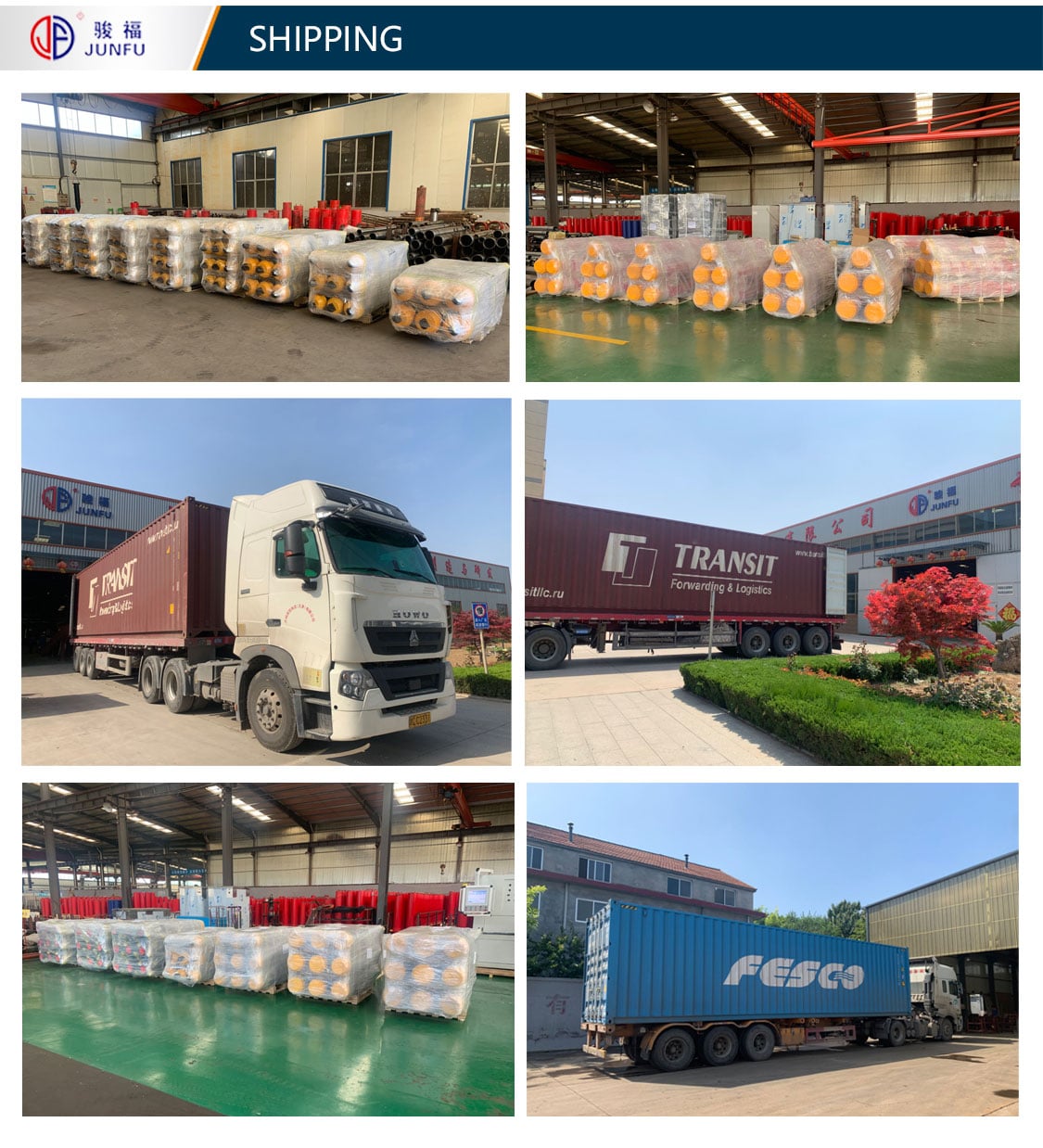 JUNFU Multi Stages Hydraulic Cylinders Telescopic Hydraulic Cylinder Lift Kits for Dump Truck factory