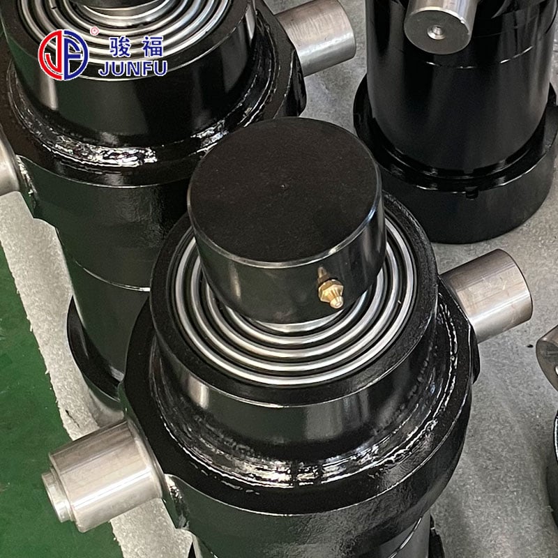 JunFu Manufacture Hydraulic Cylinders Telescopic Under Low Rider Hydraulic Cylinder for Truck Trailer supplier