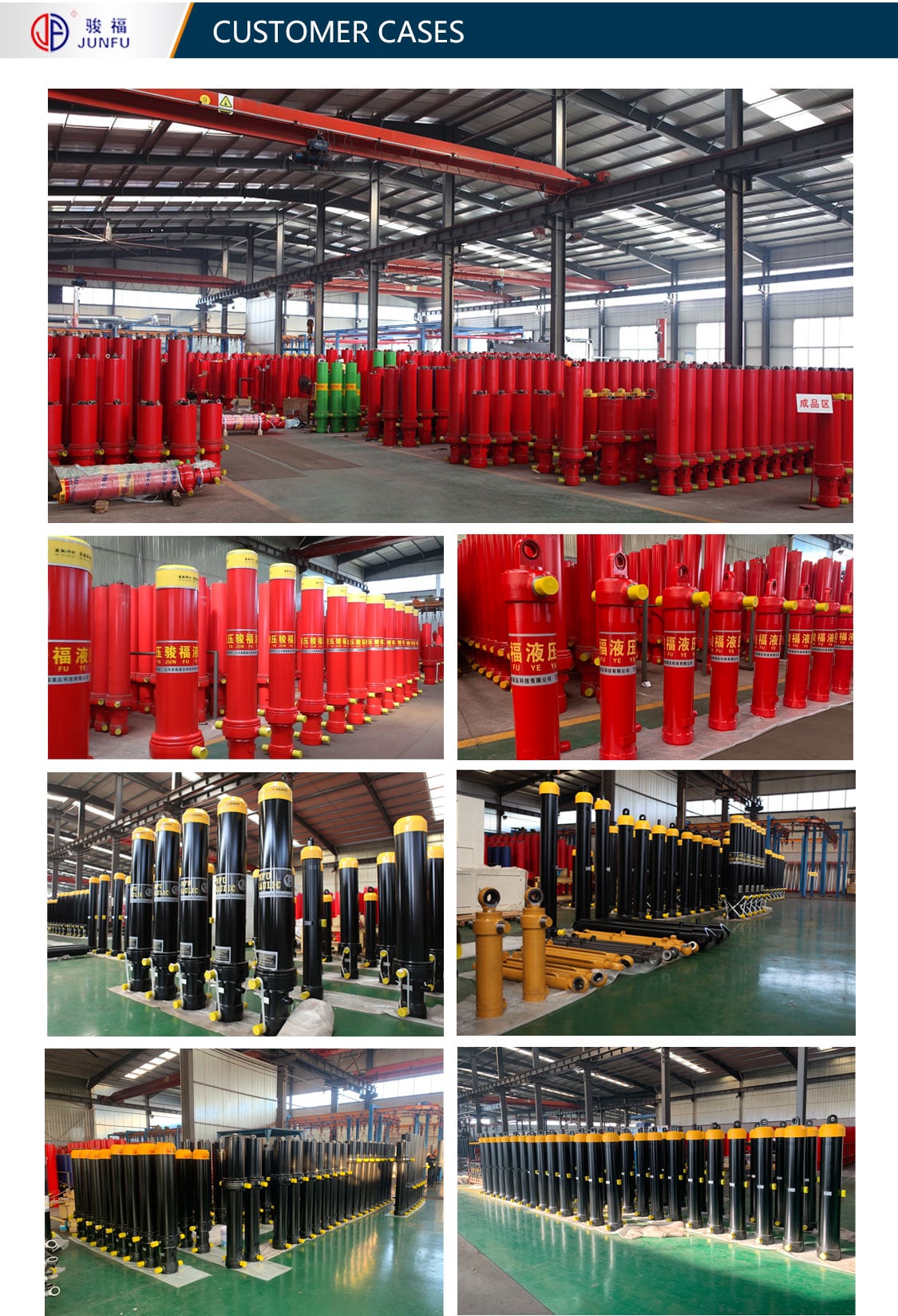JUNFU Multi Stages Hydraulic Cylinders Telescopic Hydraulic Cylinder Lift Kits for Dump Truck manufacture