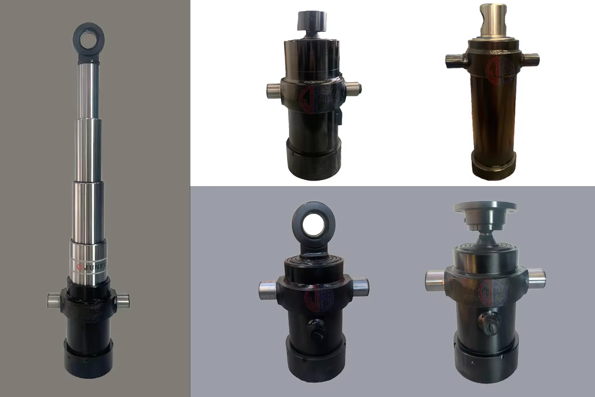 JunFu Manufacture Hydraulic Cylinders Telescopic Under Low Rider Hydraulic Cylinder for Truck Trailer factory