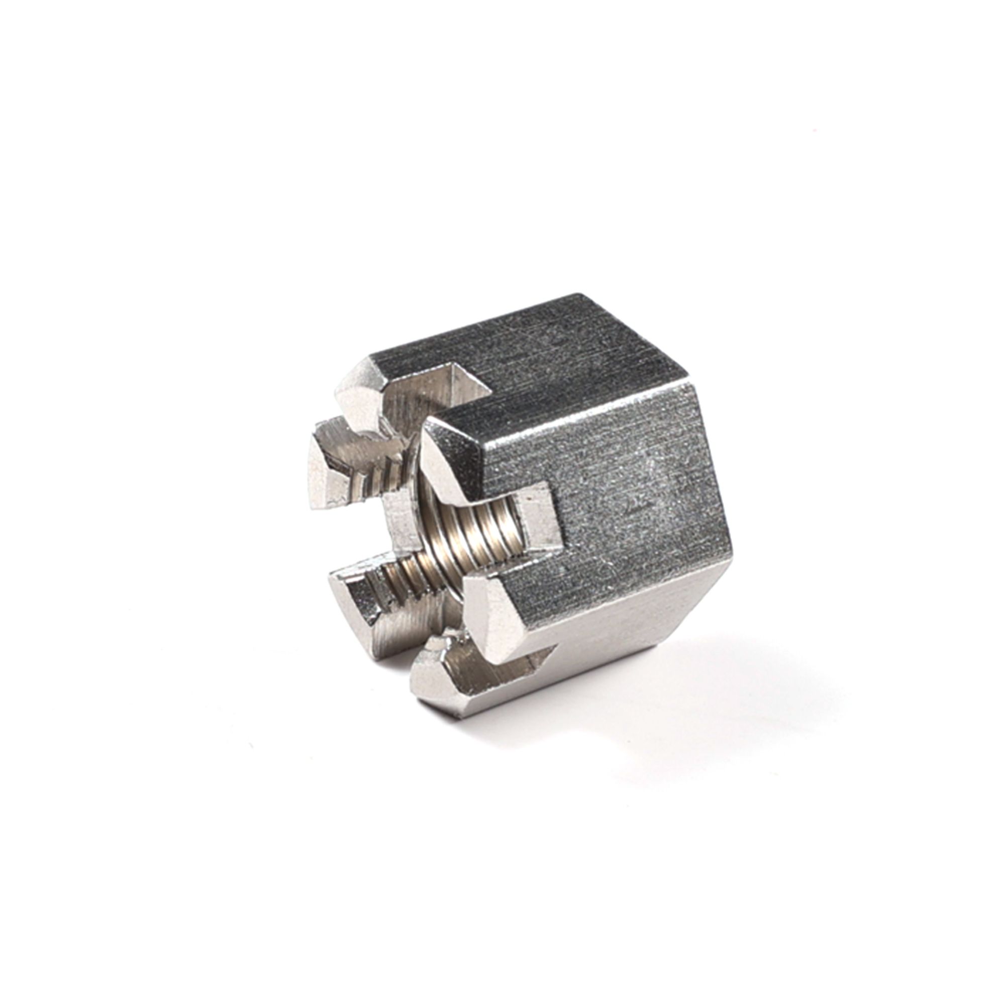Baja Tahan Karat Kelas 8 10 Pelat Kuning Zinc Plated GB6178 GB6181 Tipis Slotted Castle Nut