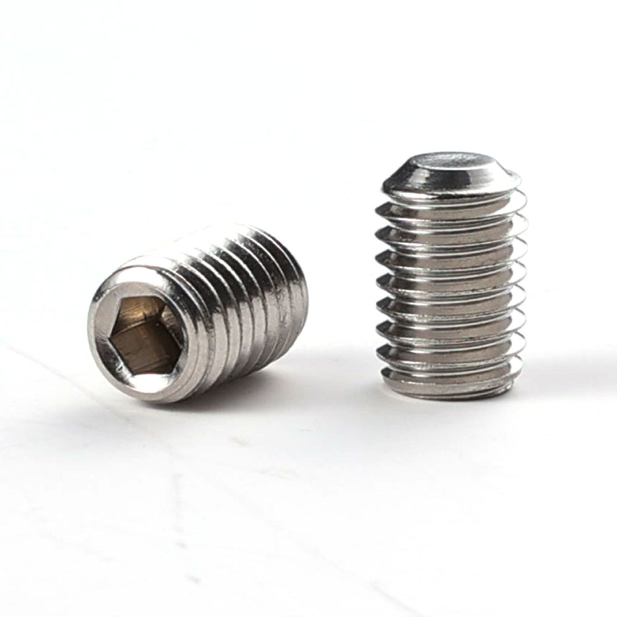 Brass Copper Zinc Fine Tooth Hex Socket Slotted Flat Point Grub Set Screw