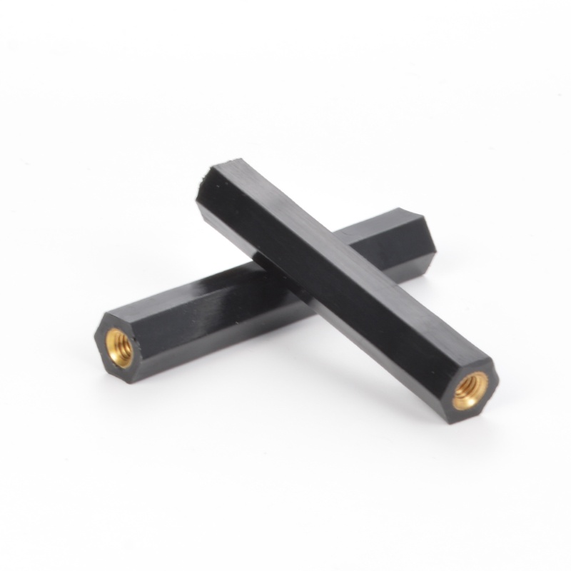 Hex Post Column Pillar Connector Nuts Brass Threaded Insert Famale Nylon Hex Round Standoff Spacer