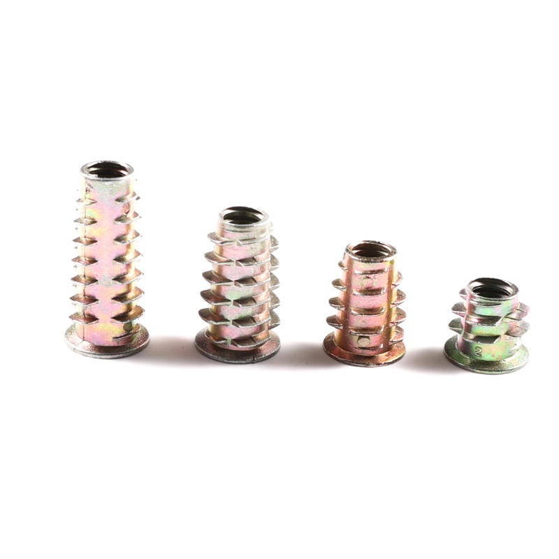 Carbon Steel Brass DIN7965 Hexagon Socket Furniture Threaded Wood Insert Nut