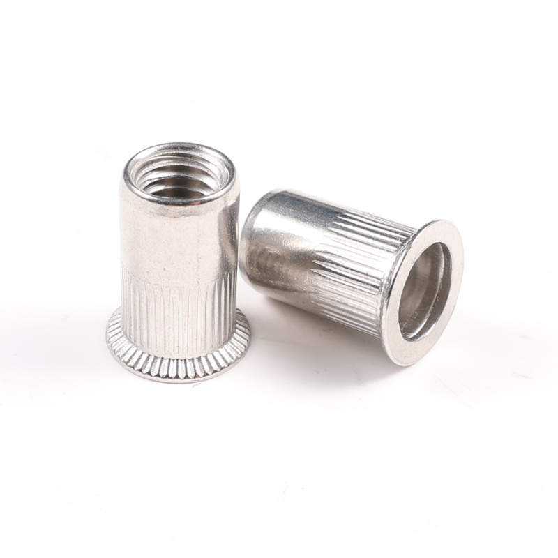 Countersunk Head Ribbed Threaded Insert Rivet Nut Stainless Steel