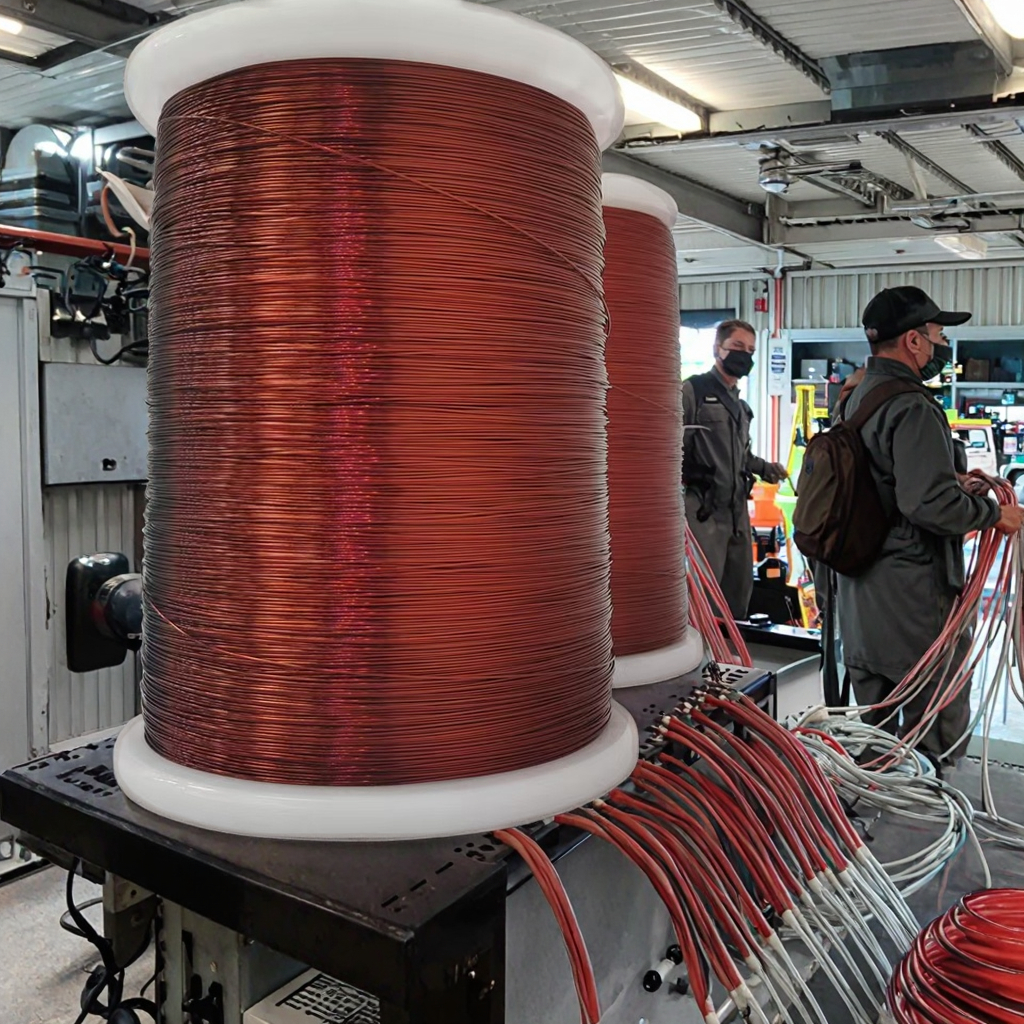 China Huaerda Factory Direct Sales 200℃ EI/AIW 0.800mm High Speed Motors Solid Composite Enameled Wire Electrical Wires Cable manufacture